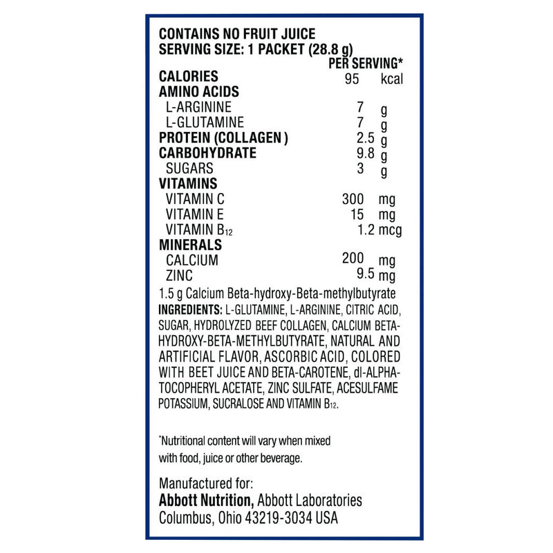 Oral Supplement Juven Fruit Punch Flavor Powder 66680-1