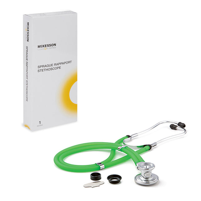 Sprague Stethoscope McKesson Green 2-Tube 22 Inch Tube Double Sided Chestpiece