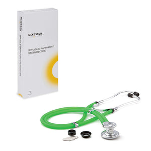Sprague Stethoscope McKesson Green 2-Tube 22 Inch Tube Double Sided Chestpiece | SurgiMac Dental Supply