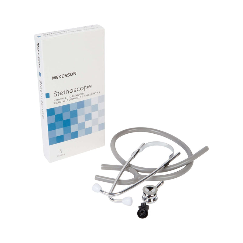 General Exam Stethoscope McKesson Gray 1-Tube 21 Inch Tube Double Sided Chestpiece | SurgiMac Dental Supply