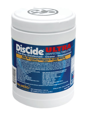 DisCide Ultra Towelettes, 10 ½” x 10”, 60ct/can 10DIS