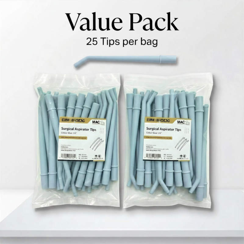 SurgiMac Surgical Aspirating Tips, Blue, 1/16