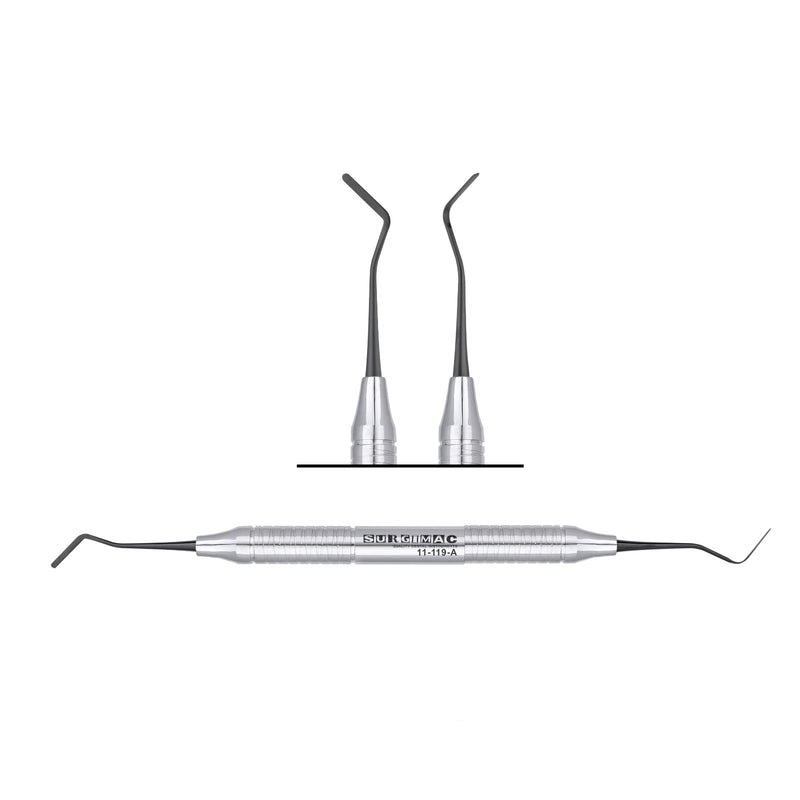 SurgiMac Interproximal Carver, Double-Ended, Black(TiN) Tips, Stainless Steel, Air Series, 1/Pk