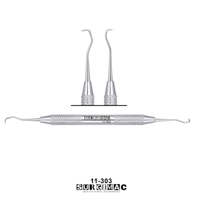 SurgiMac #30/33 Standard/Mini Jacquette Scaler, Double-Ended, Stainless Steel, Air Series, 1/Pk