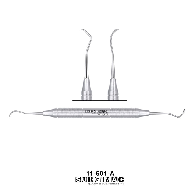 SurgiMac #1 Nevi Posterior Scaler, Double-Ended, Stainless Steel, Air Series, 1/Pk
