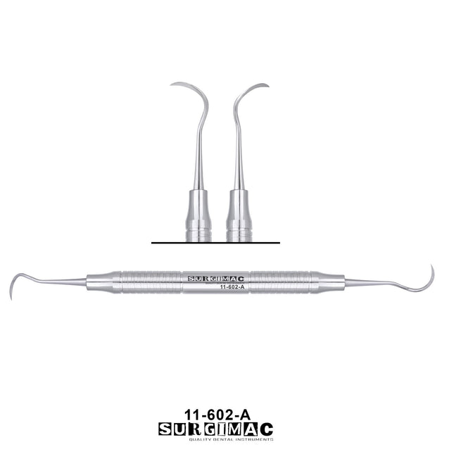 SurgiMac #2 Nevi Posterior Scaler, Double-Ended, Stainless Steel, Air Series, 1/Pk