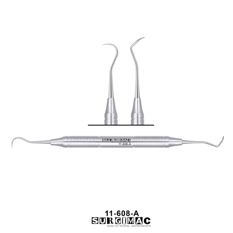 SurgiMac #5 Nevi Posterior Scaler, Double-Ended, Stainless Steel, Air Series, 1/Pk