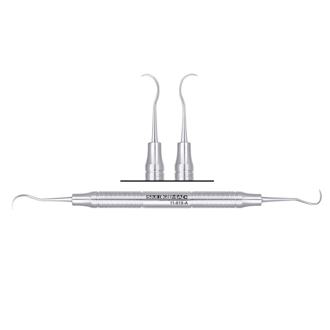 SurgiMac #4 Nevi Posterior Scaler, Double-Ended, Stainless Steel, Air Series, 1/Pk