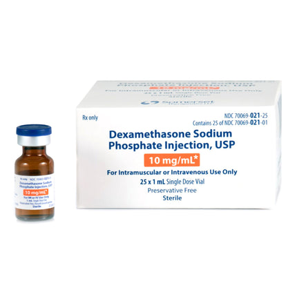 Dexamethasone Sodium Phosphate, Preservative Free 10 mg / mL Injection 1 mL