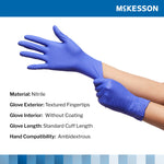Exam Glove McKesson Confiderm 3.0 Small 100 per Box NonSterile Nitrile Standard Cuff Length Textured Fingertips Blue Chemo Tested / Fentanyl Tested
