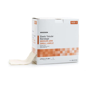 Elastic Tubular Support Bandage McKesson Spandagrip 2-3/4 Inch X 11 Yard Medium Arm / Small Ankle Pull On Natural NonSterile Size C Standard Compression | SurgiMac Dental Supply