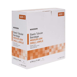 Elastic Tubular Support Bandage McKesson Spandagrip 2-3/4 Inch X 11 Yard Medium Arm / Small Ankle Pull On Natural NonSterile Size C Standard Compression | SurgiMac Dental Supply