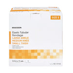 Elastic Tubular Support Bandage McKesson Spandagrip 3-1/2 Inch X 11 Yard Large Ankle / Medium Knee Pull On Natural NonSterile Size E Standard Compression | SurgiMac Dental Supply