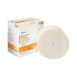 Elastic Tubular Support Bandage McKesson Spandagrip 3-1/2 Inch X 11 Yard Large Ankle / Medium Knee Pull On Natural NonSterile Size E Standard Compression | SurgiMac Dental Supply