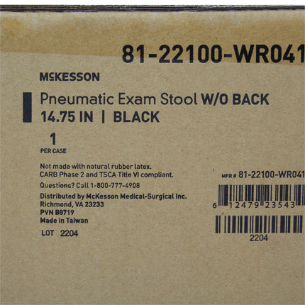 Exam Stool McKesson Backless Pneumatic Height Adjustment