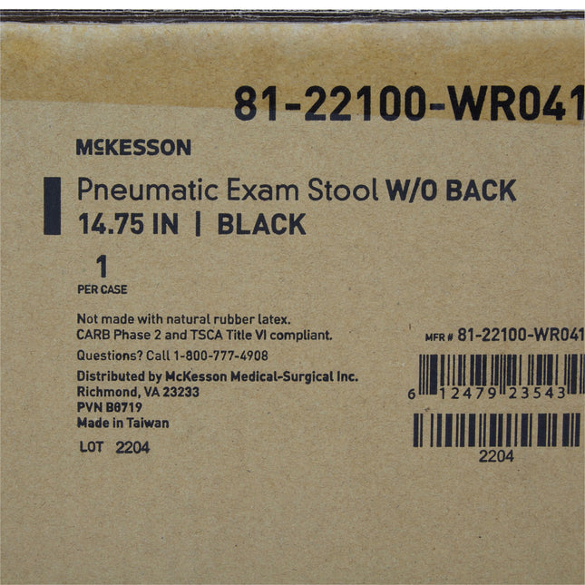 McKesson | Exam Stool McKesson Backless Pneumatic Height Adjustment | 81-22100-WR041