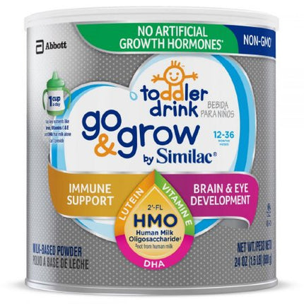 Toddler Formula Go & Grow by Similac Non-GMO Can Powder Milk-Based CS/4