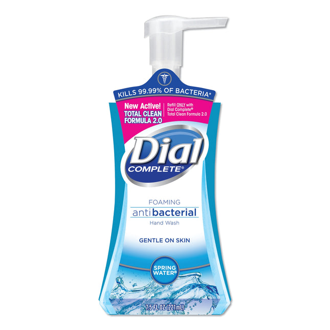 Dial Corporation | Antibacterial Soap Dial Foaming 7.5 oz. Pump Bottle Spring Water Scent | DIA05401CT