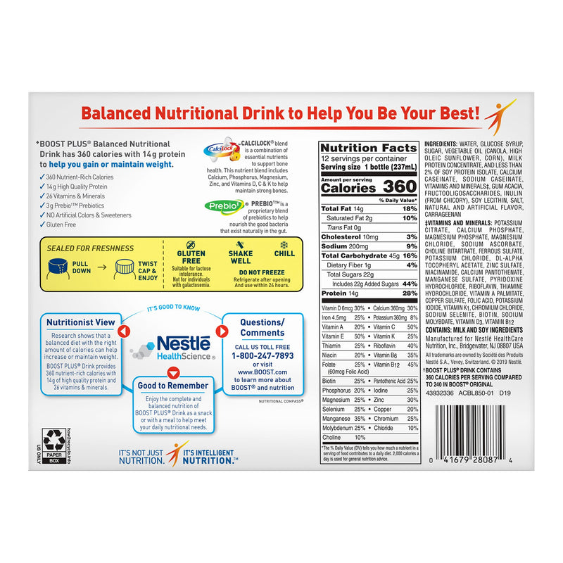 Oral Supplement Boost Plus Very Vanilla Flavor Liquid 00041679281871-1