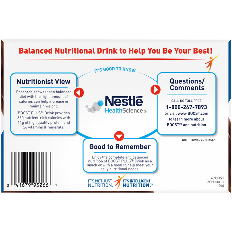 Oral Supplement Boost Plus Rich Chocolate Flavor Liquid 00041679932360-1