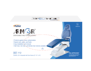 Pac-Dent Half chair sleeves, 27 1/2" x 24" | SurgiMac Dental Supply