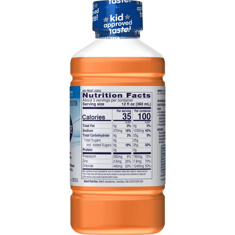 Oral Electrolyte Solution Pedialyte AdvancedCare Tropical Fruit Flavor CS/4 64307