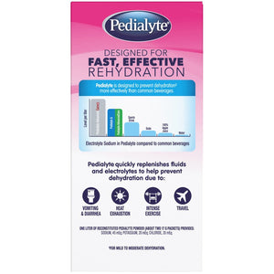 Oral Electrolyte Solution Pedialyte Powder Packs Strawberry Lemonade Flavor 64172-1