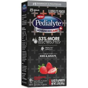 Oral Electrolyte Solution Pedialyte AdvancedCare Plus Strawberry Freeze Flavor CS/36 66972