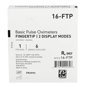 Fingertip Pulse Oximeter McKesson Adult / Pediatric Battery Operated LED Display