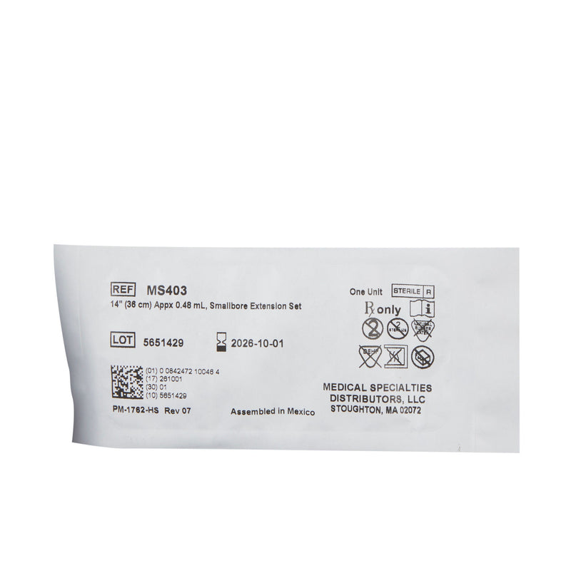 IV Extension Set McKesson Without Port Small Bore 14 Inch Tubing Without Filter Sterile