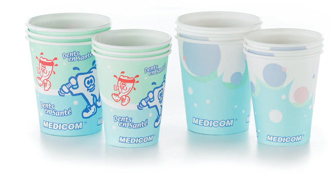 Paper Cup, Healthy Teeth Design, 100/Slv, 10Slv/Cs