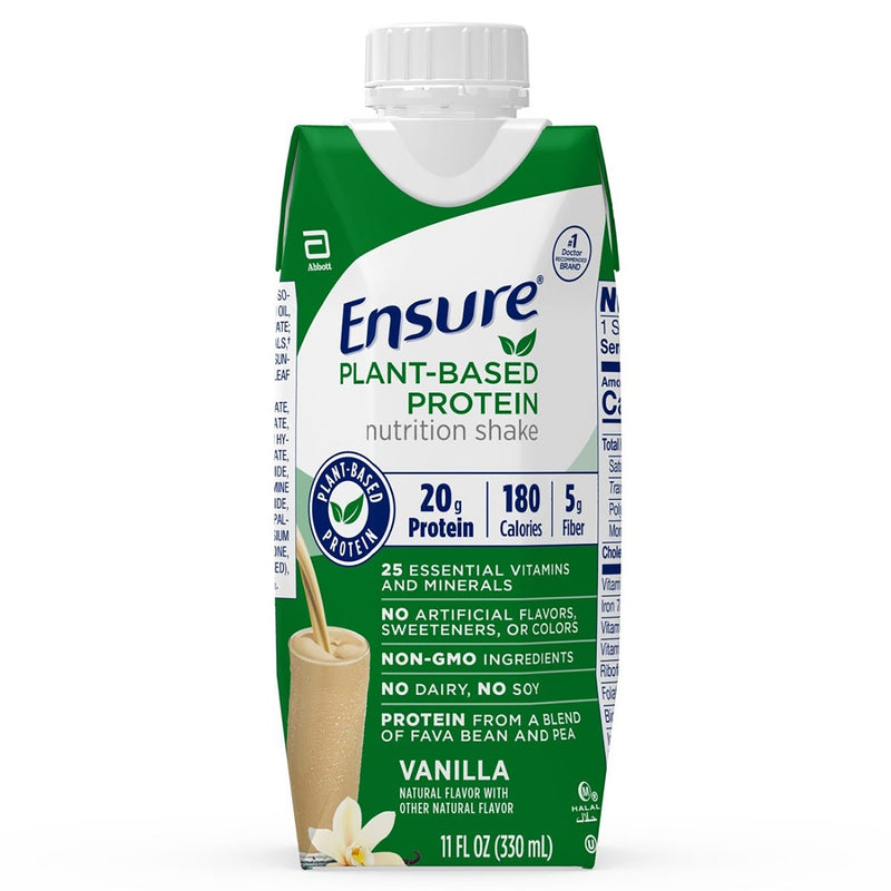 Oral Supplement Ensure Plant Based Protein Nutrition Shake Vanilla Flavor Liquid 11 oz. Carton 67450
