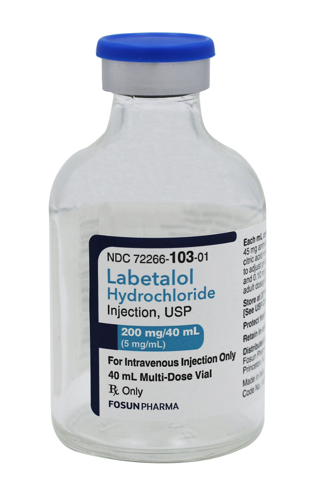 Fosun Pharma USA Inc | Labetalol HCl 5 mg / mL Injection Multiple-Dose Vial 40mL | 72266010302