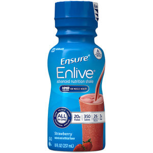 Oral Supplement Ensure Enlive Advanced Nutrition Shake Strawberry Flavor Liquid 64281-1