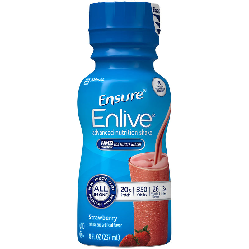 Oral Supplement Ensure Enlive Advanced Nutrition Shake Strawberry Flavor Liquid 64281-1