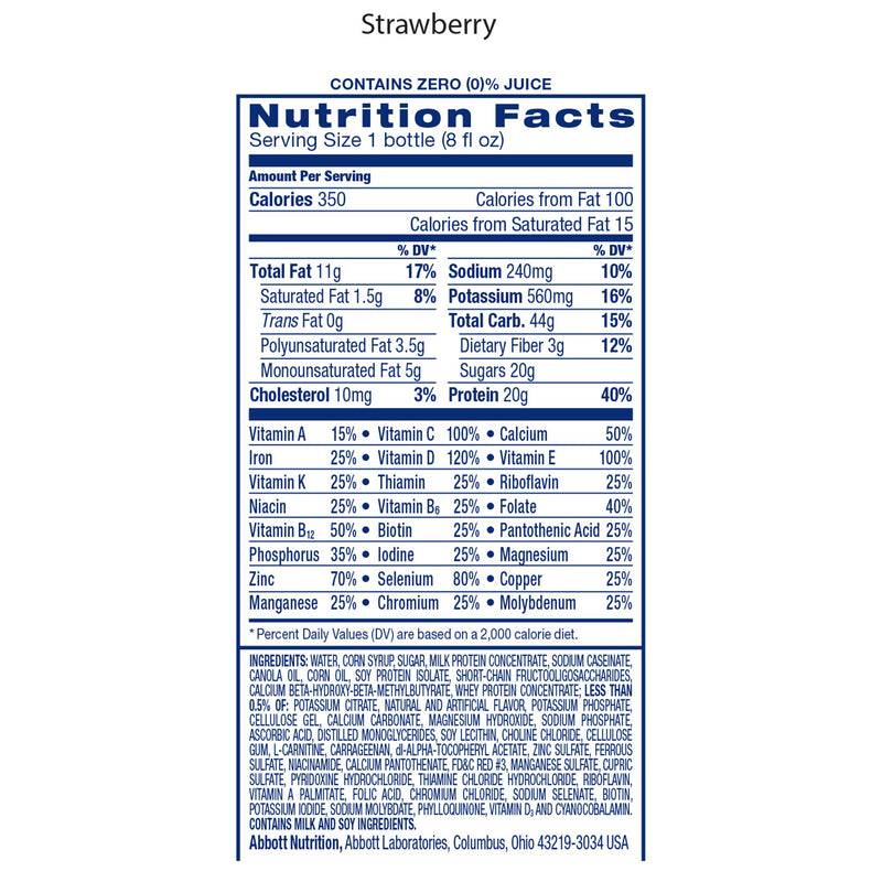 Oral Supplement Ensure Enlive Advanced Nutrition Shake Strawberry Flavor Liquid 64281-1