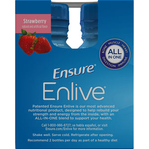 Oral Supplement Ensure Enlive Advanced Nutrition Shake Strawberry Flavor Liquid 64281-1