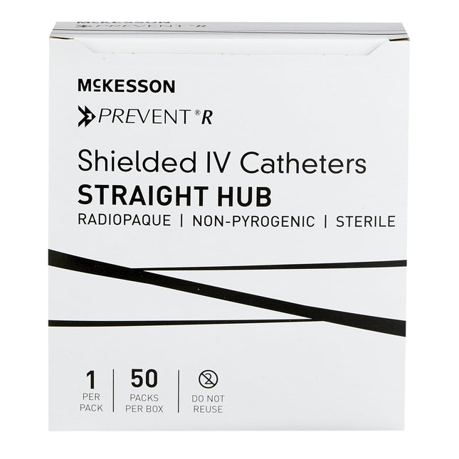 McKesson | Peripheral IV Catheter McKesson Prevent R 22 Gauge 1 Inch Button Retracting Safety Needle | 380223