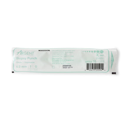 Biopsy Punch McKesson Argent Dermal 6 mm