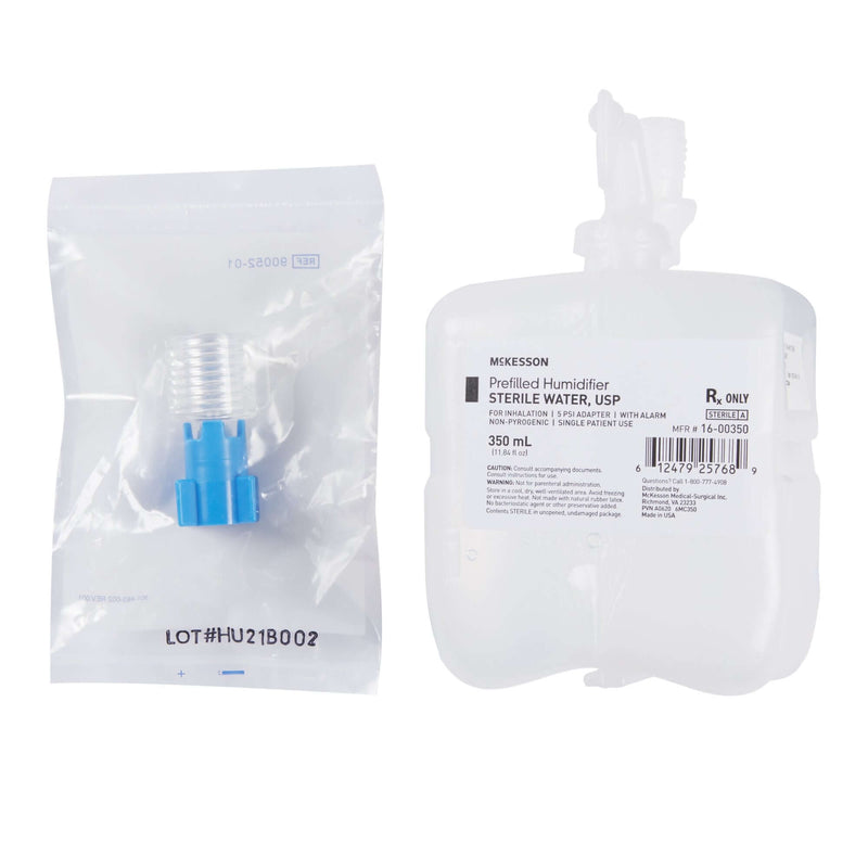 McKesson Humidifier Bottle with Adapter 350 mL Sterile Water Adult / Pediatric | SurgiMac Dental Supply