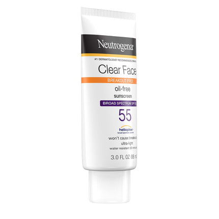 Sunscreen Neutrogena Clear Face SPF 50 Lotion 3 oz. Tube