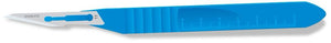 #11 Sterile Stainless Steel Surgical Scalpel Blade with Plastic Handle | MacCut by SurgiMac | Box of 10 MC-10-4111