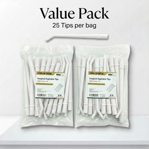 SurgiMac Surgical Aspirating Tips, White, 1/8" Diameter, MacSafe, 100/Box, 20bx/Case
