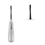 SurgiMac #4mm Straight Elevator, Black (TiN) Tips, Non-Serrated, Surgical Instruments, Stainless Steel, Air series, 1/Pk | SurgiMac Dental Supply
