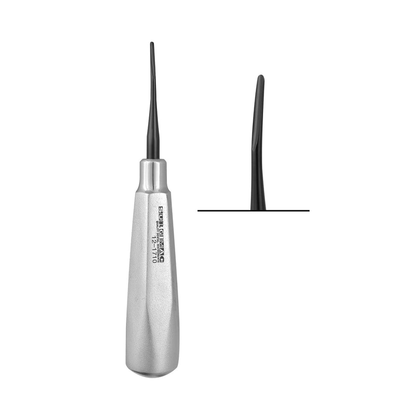 SurgiMac #2mm Curved Elevator, Black (TiN) Tips, Non-Serrated, Surgical Instruments, Stainless Steel, Air Series, 1/Pk