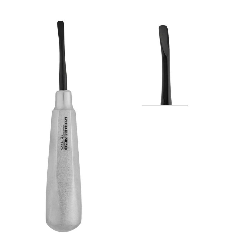 SurgiMac #5mm Curved Elevator, Black (TiN) Tips, Non-Serrated, Surgical Instruments, Stainless Steel, Air Series, 1/Pk | SurgiMac Dental Supply