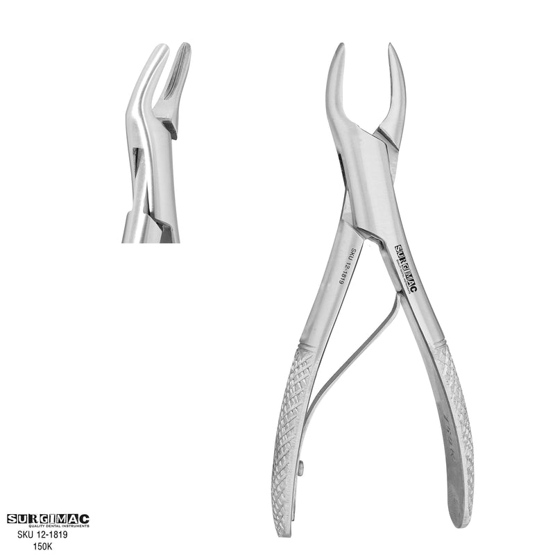 SurgiMac 150K Small Pedo Kinder Forceps, Surgical Instruments, Stainless Steel, Pro Series, 1/Pk | SurgiMac Dental Supply