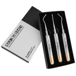 SurgiMac Root Tip Pick Elevators, Set of 3, Easy Grip Handle, Stainless Steel, Pro Series, 3/Pk