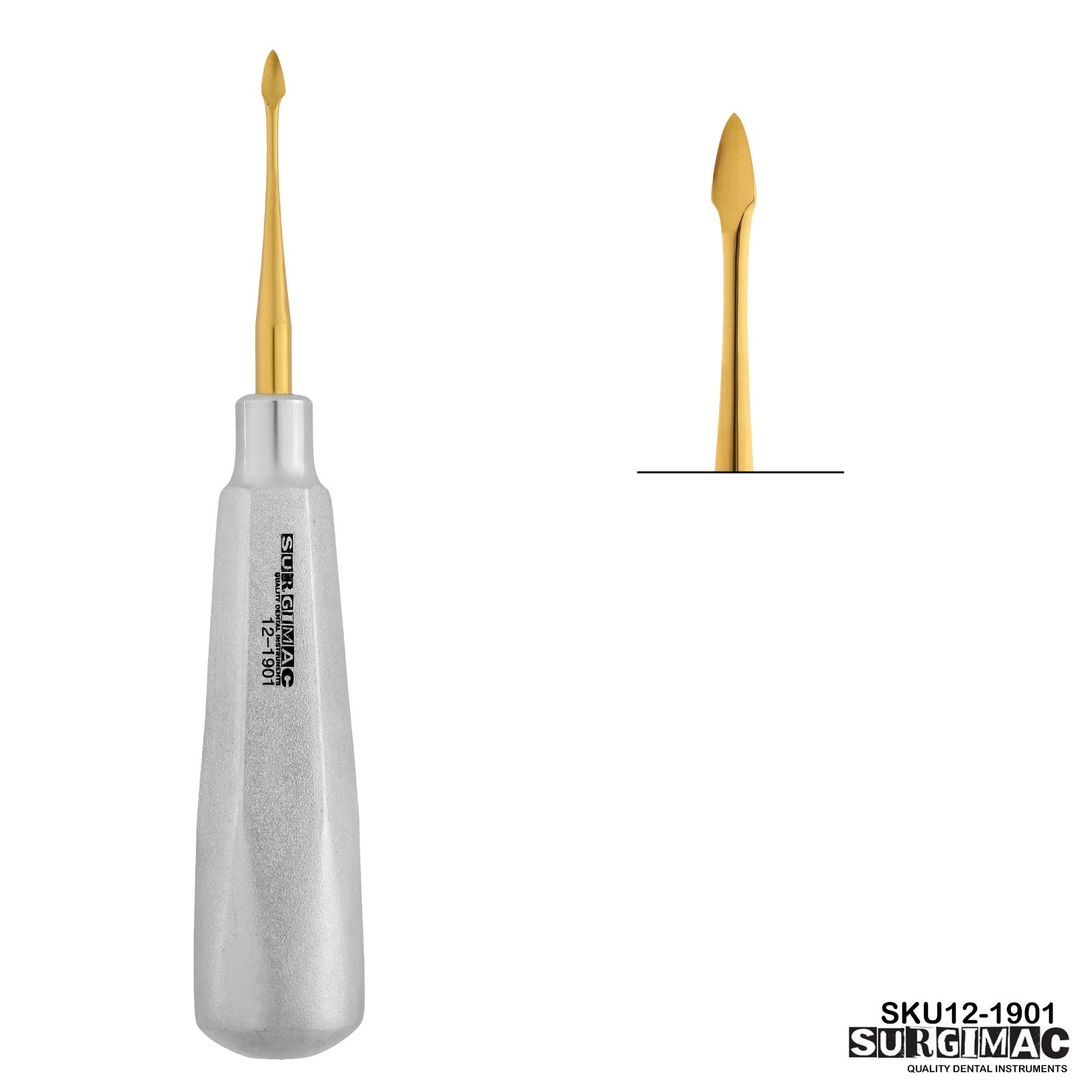 SurgiMac Spade Elevator, Gold Tips, Stainless Steel, Air Series, 1/Pk