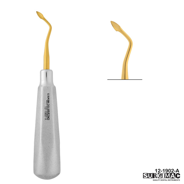 SurgiMac Spade Elevator, Right, Gold Tips, Stainless Steel, Air Series, 1/Pk